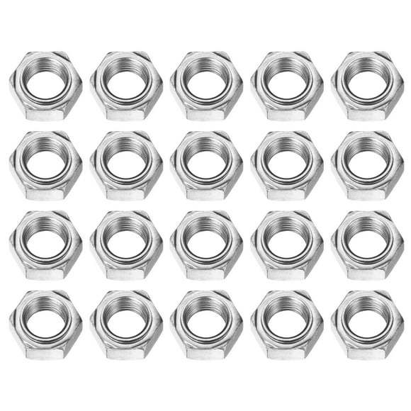 20 Pack Hex Weld Nuts, M16x2mm Carbon Steel Hex Nuts with 3 Projections Machine Screw for DIY Home Repair, Silver