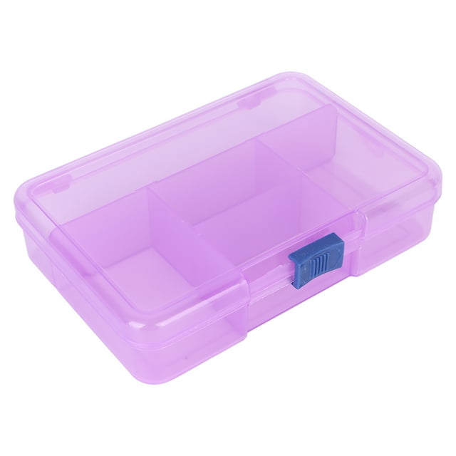 Caja Organizadora BuyWeek Rejilla Plástico Transparente Morado 5 Compartimentos