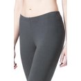 thumbnail image 2 of Fishers Finery Ecofabric Capri Legging; Casual Lounge Legging (Charcoal, M), 2 of 5