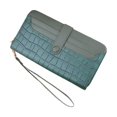 thumbnail image 1 of billetera de mujer Cartera Portátil para Mujer, Monedero Largo de Viaje con Muñequera, Embrague para Teléfono con Cremallera, Organizador de Cuero PU para Tarjetas , VERDE nuevo verde Magideal billetera de mujer, 1 of 7