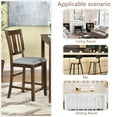 thumbnail image 3 of Noble House 40" Farmhouse Counter Height Bar Chairs with Padded Seat Set of 4, Slatted Backrest, Walnut, 3 of 8