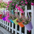 thumbnail image 4 of Macetas colgantes para flores, jardinera de pared con gancho para jardineras de , decoración de pared, decoración para hogar, plantas de interior 10 colores DYNWAVEMX Maceta colgante de hierro, 4 of 8