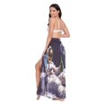thumbnail image 3 of FORMRS Womens Long Sarong Beach Wrap Semi-Sheer Bikini Skirt Bathing Swimsuit Cover Up, Beige Astronaut, 3 of 7