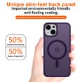 thumbnail image 5 of Allytechgroup iPhone 13 Case with Screen Protector, Compatible with Magsafe Transparent Matte Back Cover Anti-Scratch Drop Protective Phone Case for Apple iPhone 13, Purple, 5 of 7