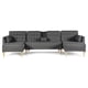thumbnail image 2 of Sala Modular Doble Chaise Makora Boyd con Memory Foam y Respaldo Ajustable Lino Oxford, 2 of 8