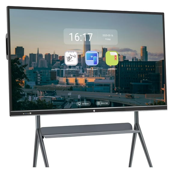 JYXOIHUB 4K UHD Interactive Whiteboard, 86'' Smart TVs, All in One Smartboard for Office, Digital Smart Whiteboard Built in Dual System for Classroom