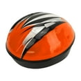 thumbnail image 3 of Casco de bicicleta para niños con amortiguación de impactos y forro de espuma ajustable, color naranja, 3 of 14