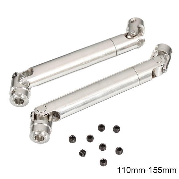 2pcs Universal Steel Drive Shaft 110-155mm For 1:10 Axial SCX10 D90 RC Crawler 