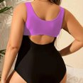 thumbnail image 5 of UTSJKR Swimwear One Piece Leakproof Menstrual Swimsuit Women's Racerback Training Bathing Suit for Teens Girls Purple XXXXL, 5 of 6