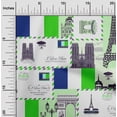 thumbnail image 2 of oneOone Polyester Lycra Blue Fabric Paris Postcard Sewing Craft Projects Fabric Prints By Yard 56 Inch Wide, 2 of 5