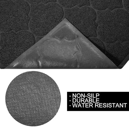 LittleTiger Cat Litter Mat, XL Super Size, Phthalate Free, Easy to Clean, 46x35 Inches, Durable, Soft on Paws, Large Litter Mat. Black