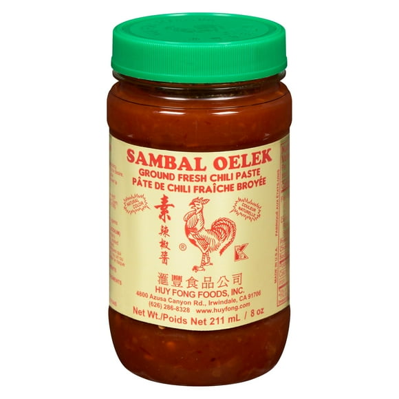 Huy Fong Sambal Oelek Ground Fresh Chili Paste, 211mL (8oz)