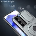 thumbnail image 3 of For Samsung Galaxy A55 5G Case Magnetic Kickstand TPU+PC Phone Cover with Slide Lens Lid, 3 of 5