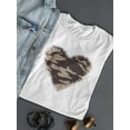 thumbnail image 3 of Camouflage Heart Graffiti T-Shirt Women -Image by Shutterstock, Female Medium, 3 of 4