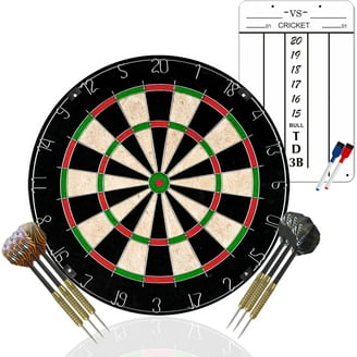 Triple Out Darts Tournament Bristle Dartboard with 6