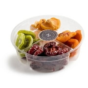The Nuttery Dried Fruit Mix Gift Set- Healthy Snack 4 Sectional Gift Basket- Gourmet Dried Fruit Gift Tray