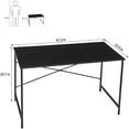 thumbnail image 6 of Homycasa Black Spacious Work Surface Modern Industrial Computer Desk, 6 of 7