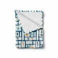 thumbnail image 2 of Navy Soft Flannel Fleece Throw Blanket, Marine Grunge Starfish Anchor Seahorse Underwater Marine Murky Design, Cozy Plush for Indoor and Outdoor Use, 70" x 90", Petrol Blue Marigold, by Ambesonne, 2 of 6