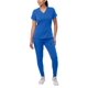 thumbnail image 1 of Conjunto médico deportivo moderno Adar Pro para mujer - Top médico moderno con cuello en V y pantalones médicos estilo jogger de yoga - P9500 - Azul real - XS, 1 of 5