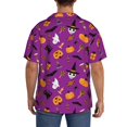 thumbnail image 3 of Fotbe Halloween2 Camisa Estampada de Manga Corta para Hombre, Casual de Verano, Estilo Playero, Sin Arrugas-Large, 3 of 5