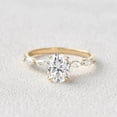 thumbnail image 3 of KANISHKAGEMS&JEWELS 2ct Oval Moissanite Engagement Wedding Anniversary Ring in Sterling Silver 925 Oval Moissanite ring CZ Diamond Proposal Gift Ring, 3 of 4