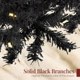 thumbnail image 6 of Best Choice Products 6ft Pre-Lit Black Christmas Tree, Artificial Holiday Decoration w/ 947 Branch Tips, 250 Lights, 6 of 9