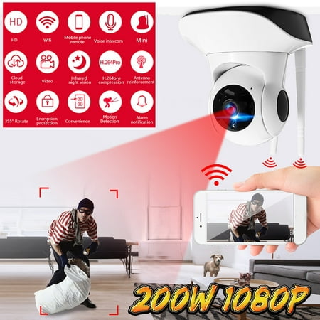 Security IP CCTV Camera Wireless Wifi Night Vision Smart Baby Pet Monitor Panoramic Alarm Camera Home Video Rotatable Infrared Camera Voice Intercom (Best Infrared Baby Monitor)
