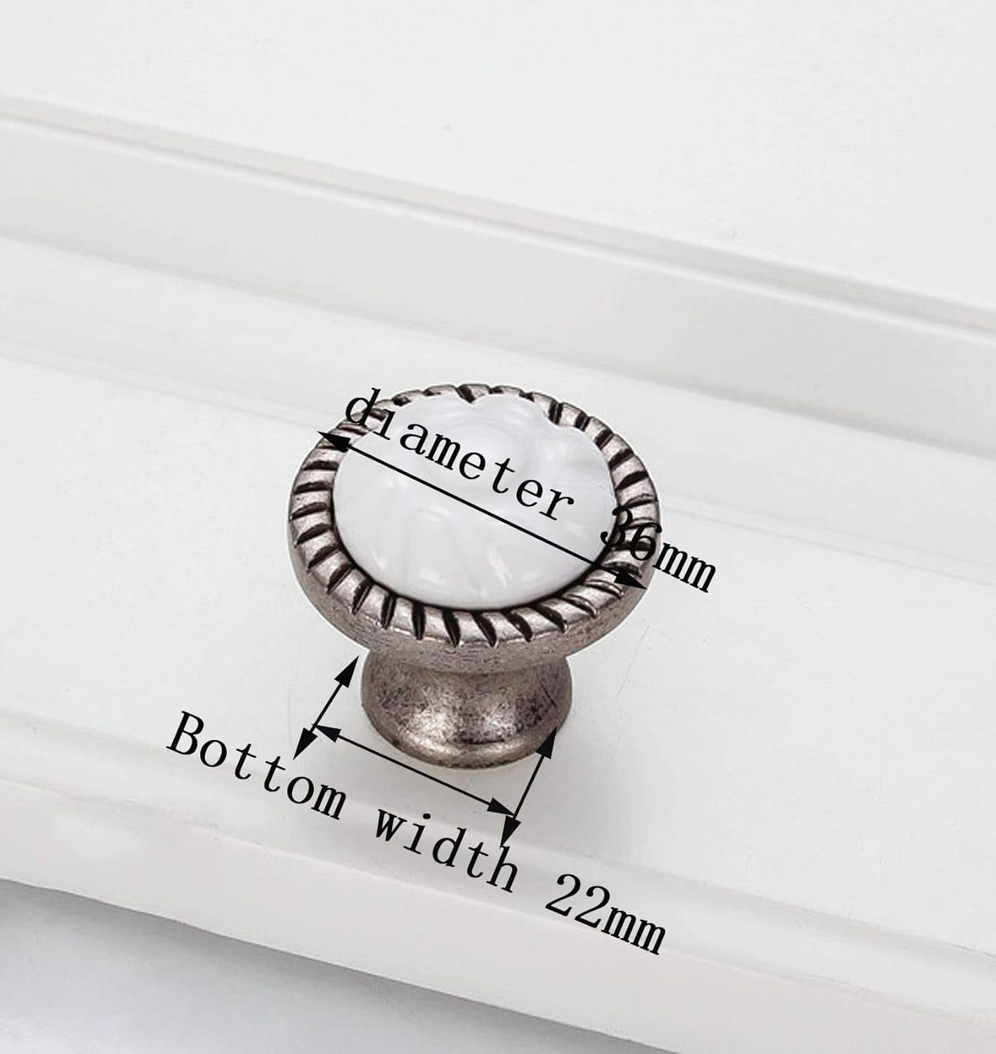 Gamvdout Ceramic Door Knobs Kitchen Cabinet Hardware Handles Zinc Alloy Antique Kitchen Drawer Pull Handles Cupboard Pull Handles