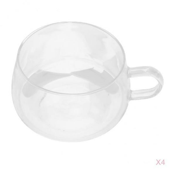 Juego de 4 Vasos de Borosilicato Zulema Transparente Doble Pared Altas Temperaturas