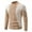 Khaki#03, variant on Handshe Men's Solid Color Round Neck Knitted Pullover - Warm & Casual Long - Sleeved Winter Sweater