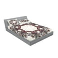thumbnail image 2 of Ambesonne Tribal Fitted Sheet & Pillow Sham Set, Aztec Mandala, Queen, Multicolor, 2 of 2