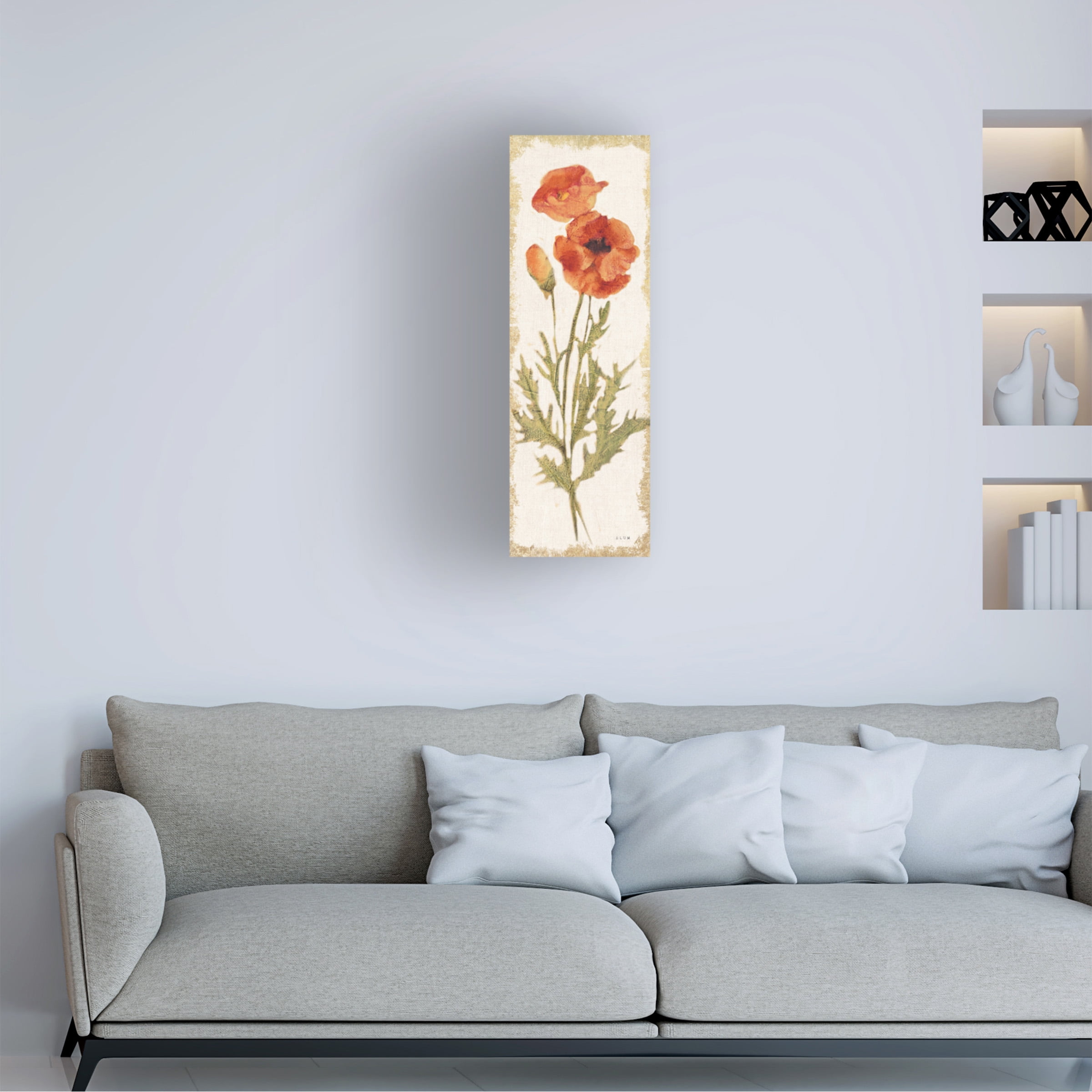 Cheri Blum 'Poppy Panel Light' Canvas Art