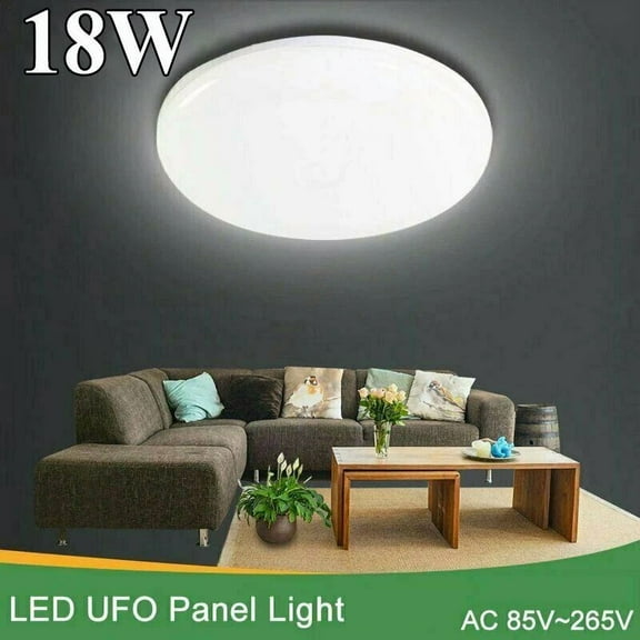 18W Led Surface Mount Fixture Ceiling Light Bedroom Kitchen Round Panel Lamp Usa