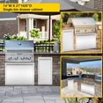 Outdoor Kitchen Trash/Propane Tank Drawer Builtin PullOut Tray