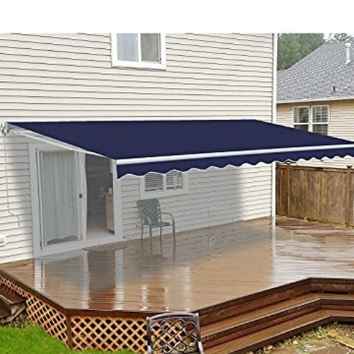 ALEKO Motorized 12 ft. W x 10 ft. D Retractable Patio Awning Walmart