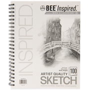 Bee Paper - Bee Inspired 9"x12" Sketching Paper Pad, 100 Sheets, Side Wire, 50lb. 74GSM