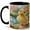 Black, variant on Cute Duckling Coffee Mug, Spring Garden Pond Duck Lover Design, 11 oz Ceramic Cup