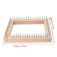 thumbnail image 4 of Mini Square Knitting Tool with Hooks Wooden Crochet Board for Weaving Mat Hairband Blanket Sock 19.5x19.5cm, 4 of 8
