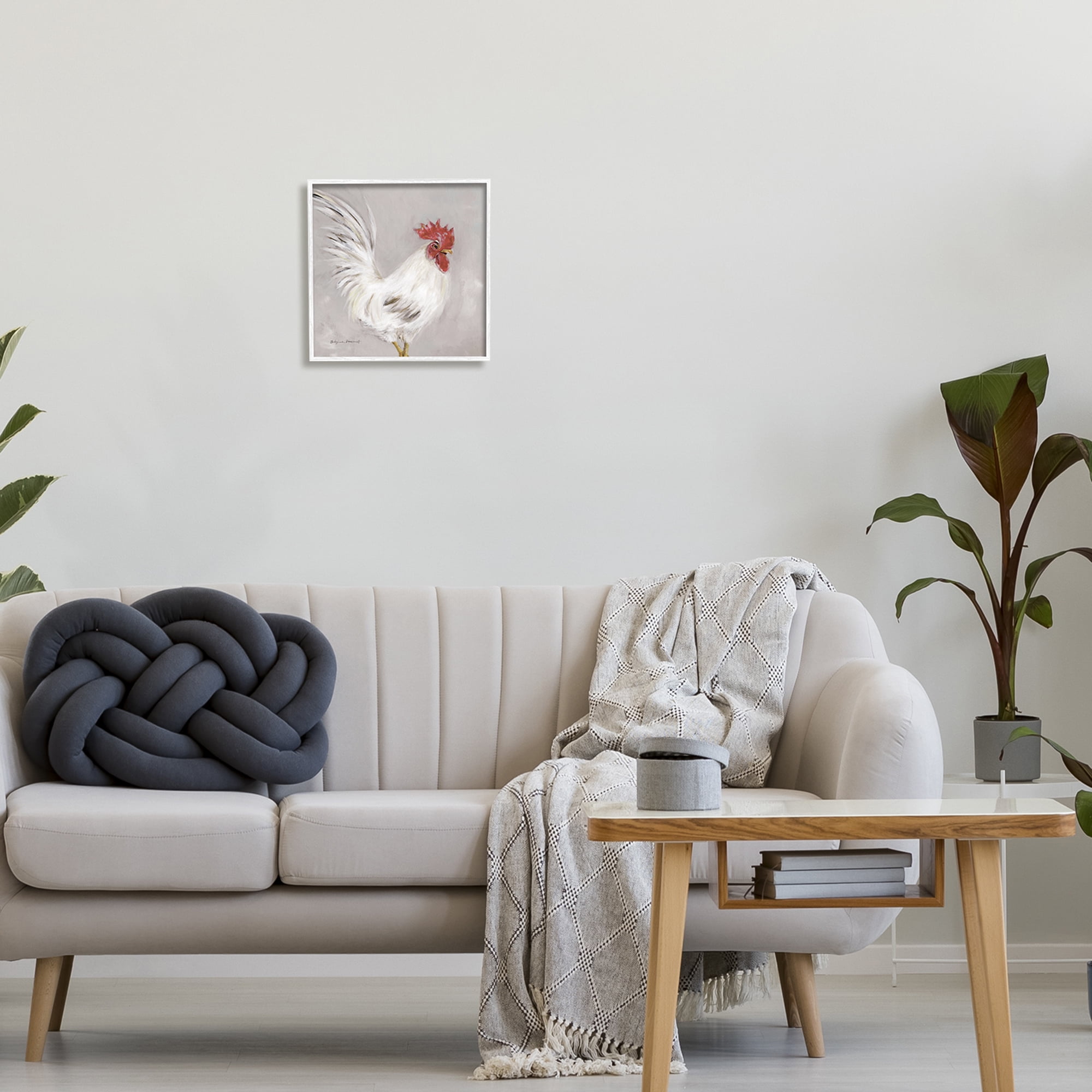 Stupell Country Chicken Hen Portrait Animals & Insects Painting White Framed Art Print Wall Art