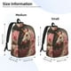 thumbnail image 2 of Disketp Haired White Horse print Canvas Backpack Lightweight Travel Daypack Student Rucksack Laptop Backpack-Small, 2 of 5