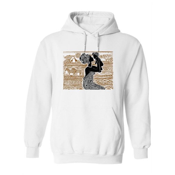 Woman And His Baby Drawing Hoodie Women -Image by Shutterstock, Female Medium