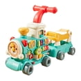 thumbnail image 2 of Andador para bebés con forma de tren de vapor, regalo para interiores y exteriores con efectos de sonido y música. Juguete educativo. Azul, 2 of 9