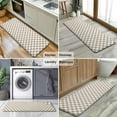thumbnail image 6 of Beige and White Checkerboard Pattern Kitchen Rug Mat,Kitchen Runner Rugs Non Skid Washable,Decorative Kitchen Floor Mats for Kitchen,Sink,Laundry,17"x47.2", 6 of 7