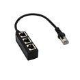 thumbnail image 4 of Adaptateur Patch Câble Ethernet 1 à 3 Ports Connecteur RJ45 pour Catégorie 5 / Chat 6, 4 of 4