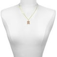 thumbnail image 2 of Delight Jewelry Rose Gold-tone Crystal Initial - M - Gold-tone Class of 2026 Delicate Bar Necklace, 18.75", 2 of 4