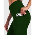 thumbnail image 4 of Cadmus High Waist Naked Feeling Leggings for Women, Tummy Control Workout Ankle Length Yoga Pants with Pockets,#63, Dark Green, 2XL, 4 of 5