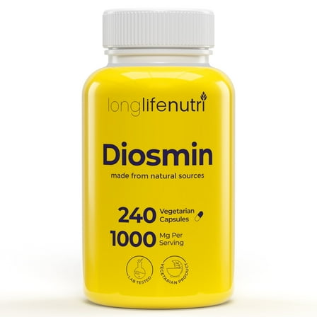 LongLifeNutri Diosmin 1000mg for Circulatory Health Support, 4-Month Supply, Made in USA