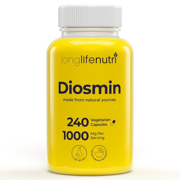 LongLifeNutri Diosmin 1000mg for Circulatory Health Support, 4-Month Supply, Made in USA