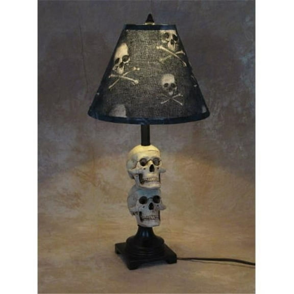 Skeletons and More  2 med. Skull desk lamp with bone shade