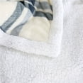 thumbnail image 2 of Cumka Sherpa Blanket, Super Soft Fuzzy Flannel Fleece/Wool Like Reversible Velvet Plush Blanket, Thick Warm Blanket for Winter (Size 51"x63", Coffee lattice), 2 of 2